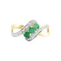 Anello Trilogy Charlotte Oro Giallo Smeraldo Diamante