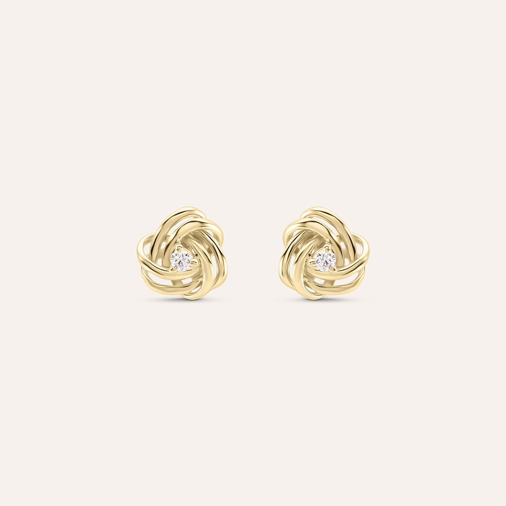 Orecchini Lobo Golden Dream Placcato Oro Giallo Cubic Zirconia - Orecchini a Lobo Donna | Stroili