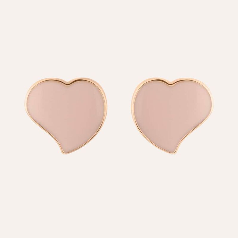 Orecchini a lobo Lady Sweet Acciaio Rosato Cuore - Orecchini a Lobo Donna | Stroili