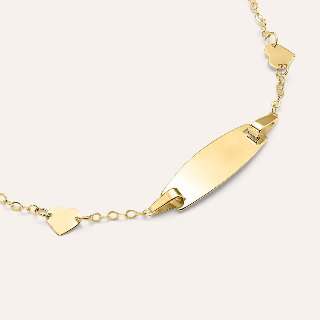 Bracciale Con Targhetta Holy Oro Giallo