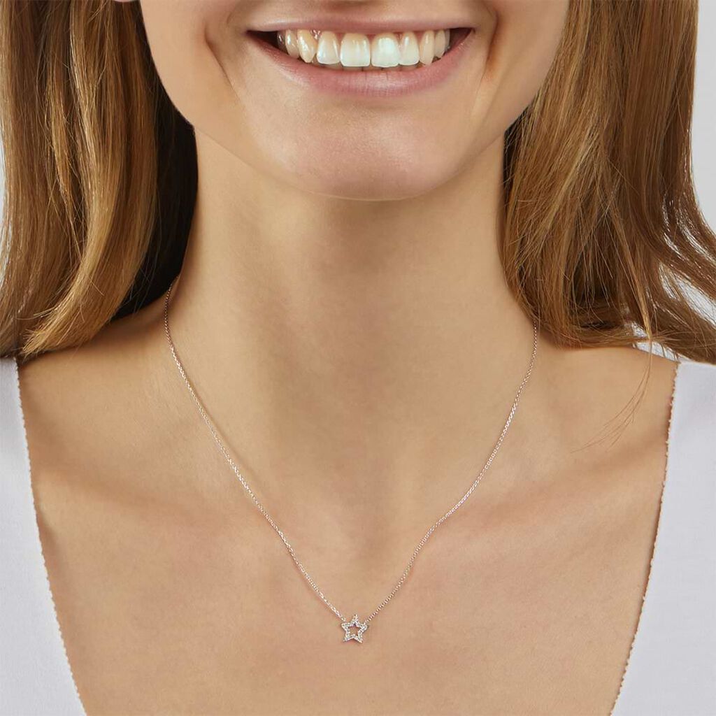 Collana Sophia Oro Bianco Diamante - Collane Donna | Stroili