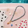 Collana Radiance Acciaio Dorato Giada