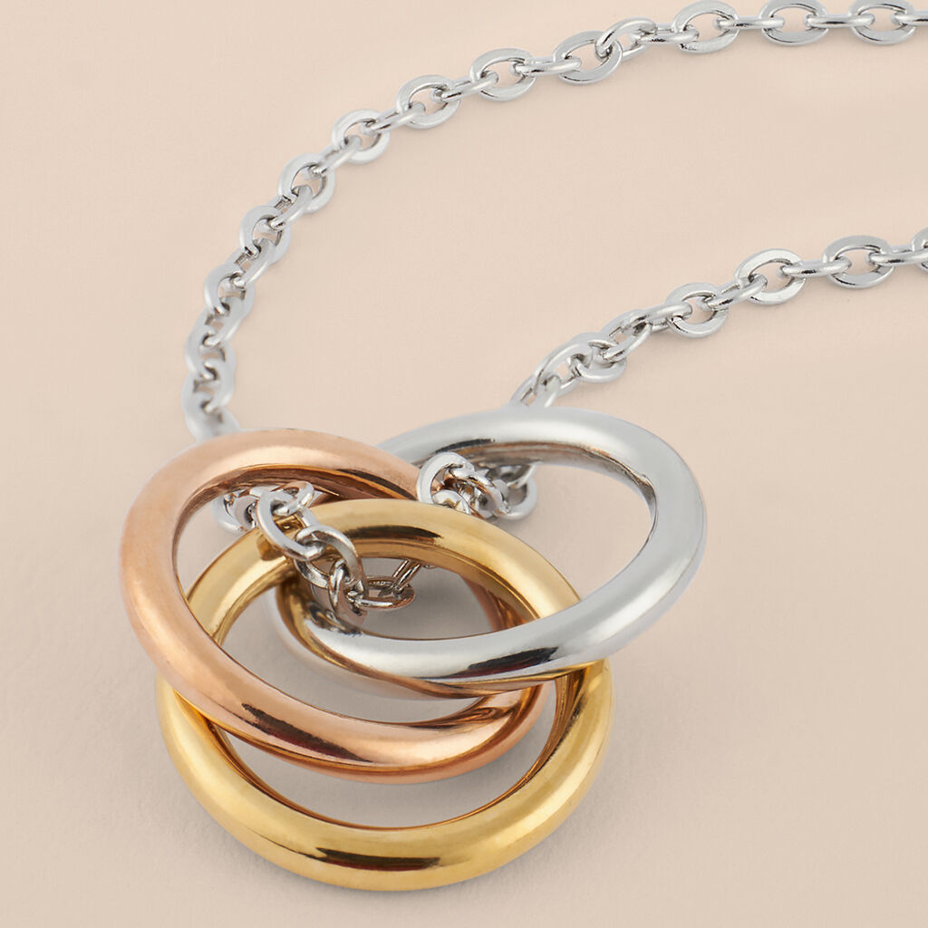 Collana Sunrise Acciaio Tricolore