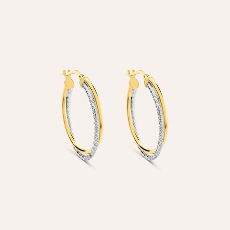 Orecchini A Cerchio Toujours Oro Bicolore - Orecchini a Cerchio Donna | Stroili