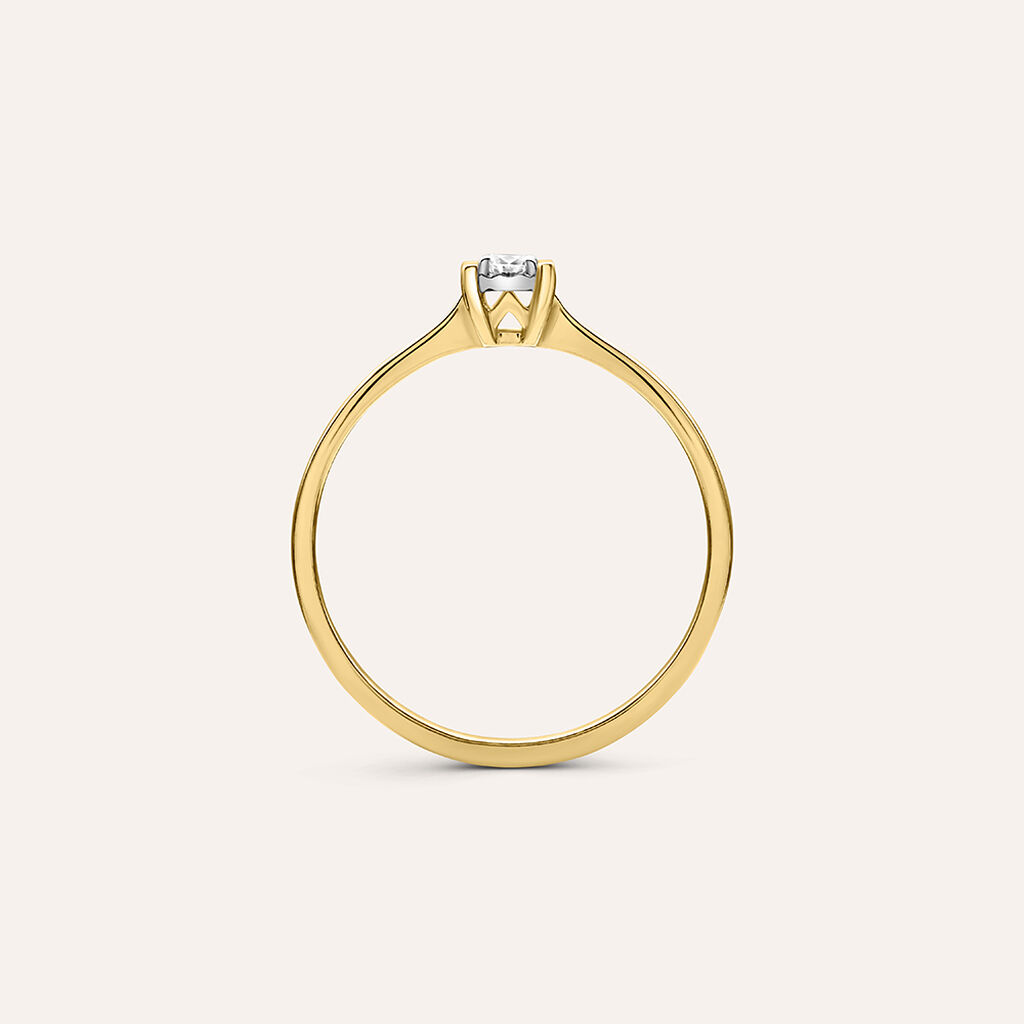 Anello Solitario Diamotion Oro Giallo Diamante - Anelli con Pietre Donna | Stroili