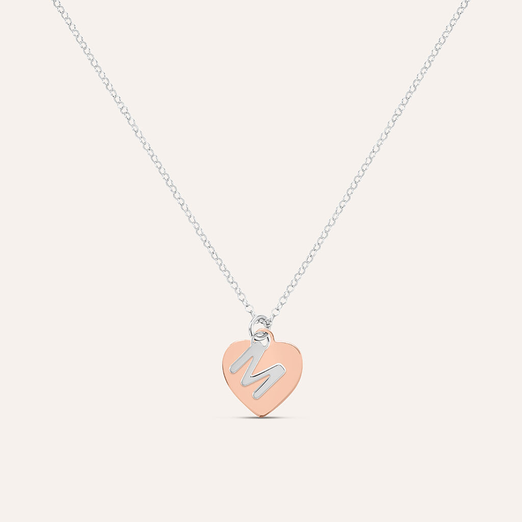 Collana Silver Collection Argento Bicolore Bianco / Rosa