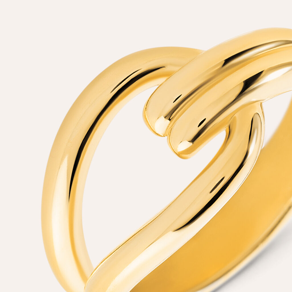 Anello Fascia Radiance Acciaio Dorato