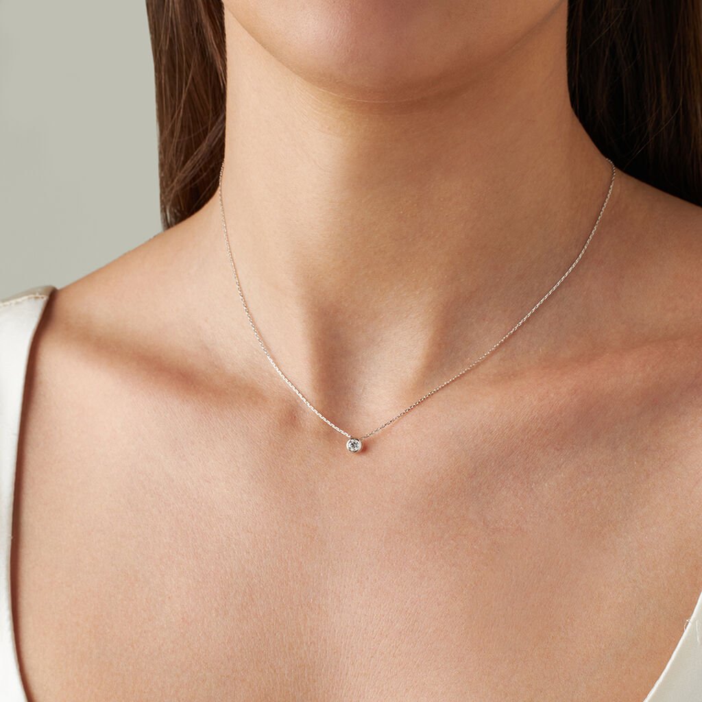 Collana Punto Luce Grace Oro Bianco Diamante - Collane Punto Luce Donna | Stroili
