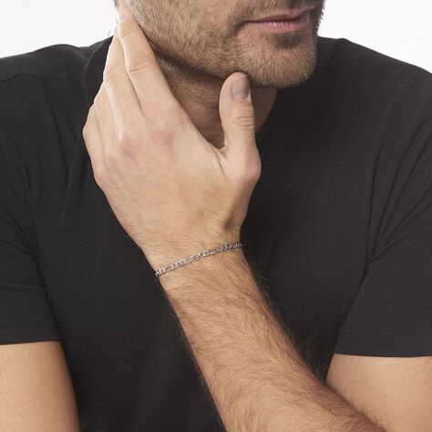 Bracciale Catena Gentleman Argento Rodiato - Bracciali Uomo | Stroili