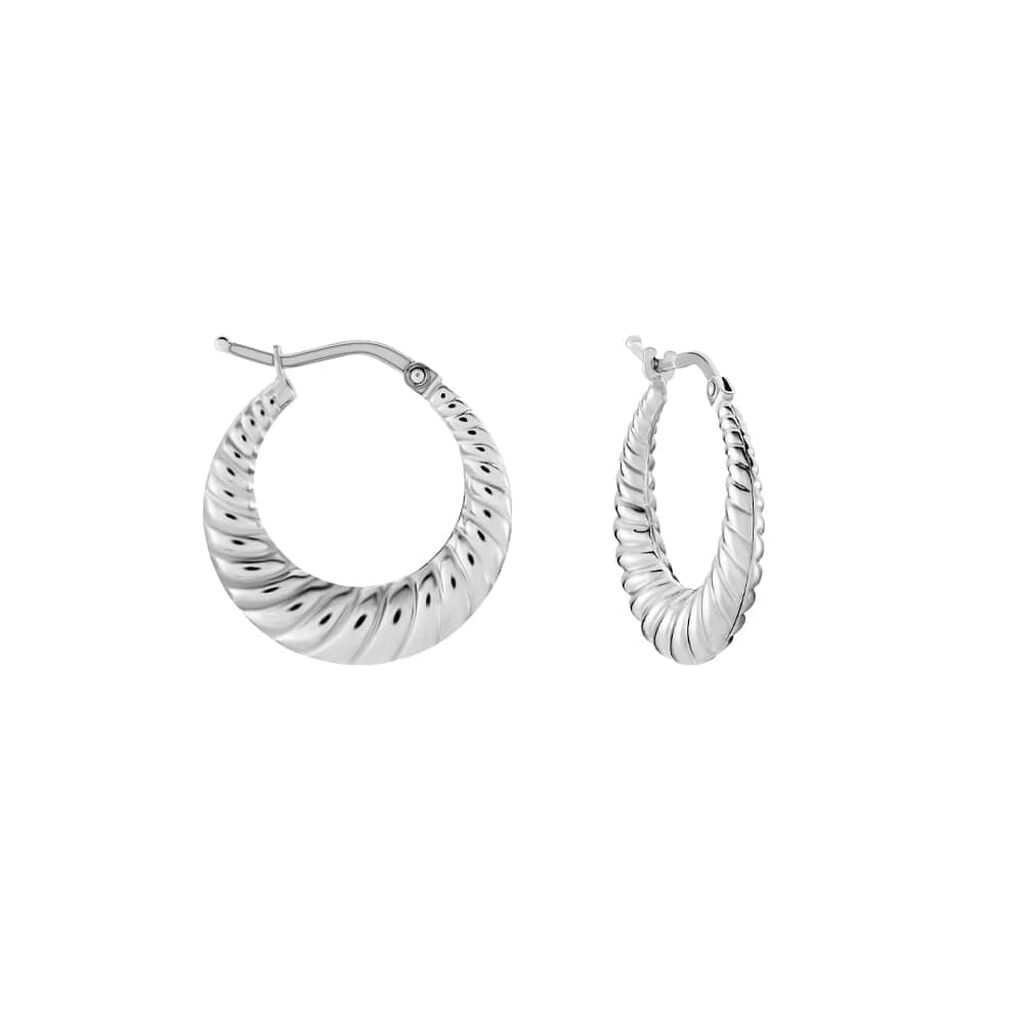 Orecchini A Cerchio Silver Collection Argento Rodiato - Orecchini a Cerchio Donna | Stroili