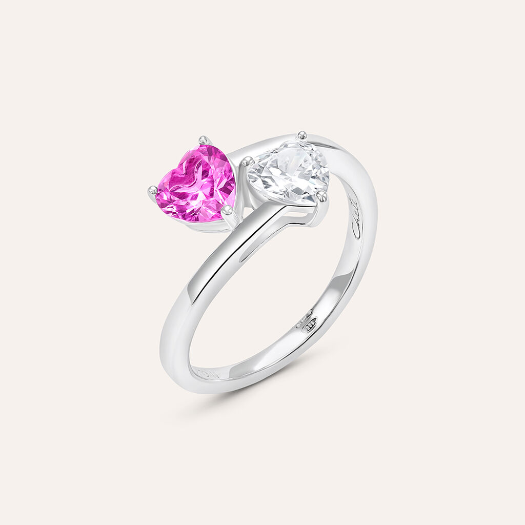 Anello Contrarie Silver Elegance Argento Rodiato Cubic Zirconia - Anelli con Pietre Donna | Stroili