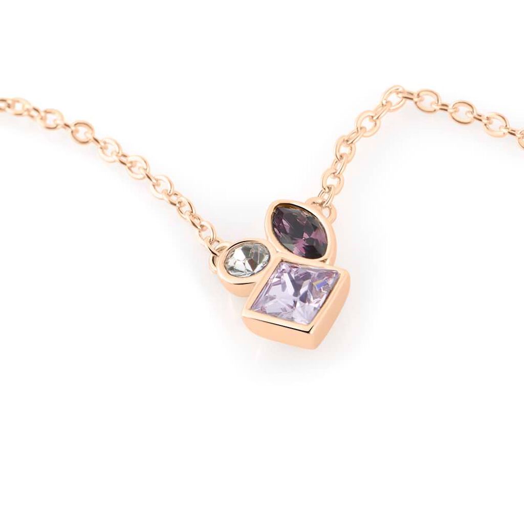 Collana Violet Ottone Rosa Cristallo - Collane Donna | Stroili