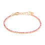 Bracciale Tennis Romantic Shine Metallo Rosa Cristallo