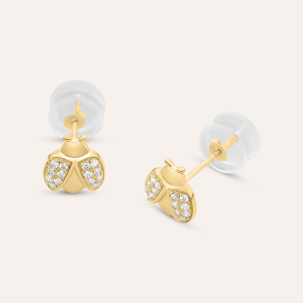 Orecchini Lobo Claire Oro Giallo Cubic Zirconia