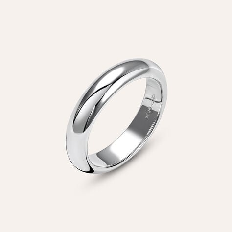 Fede Classica Leggera 4.5 mm Oro Bianco - Anelli con Incisione Unisex | Stroili