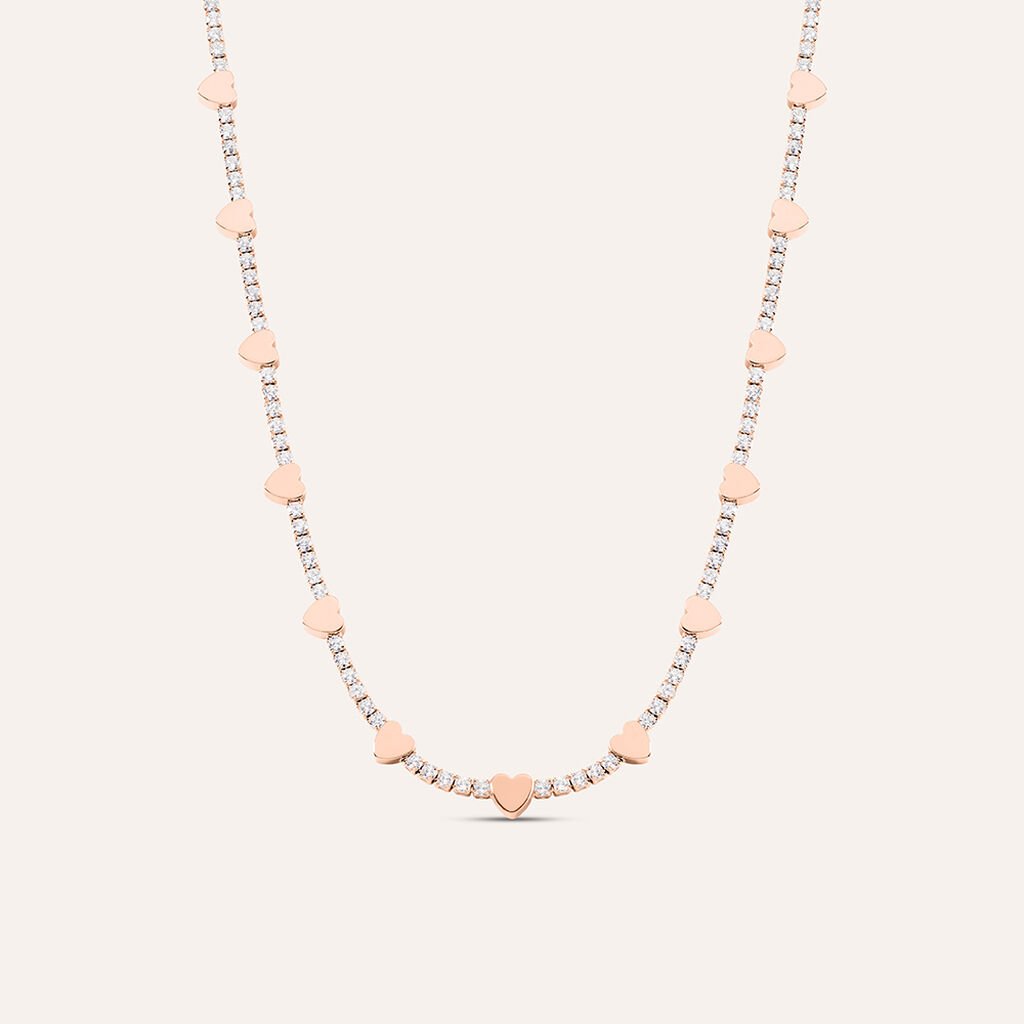 Collana Romantic Shine Ottone Rosa Cristallo - Collane Donna | Stroili
