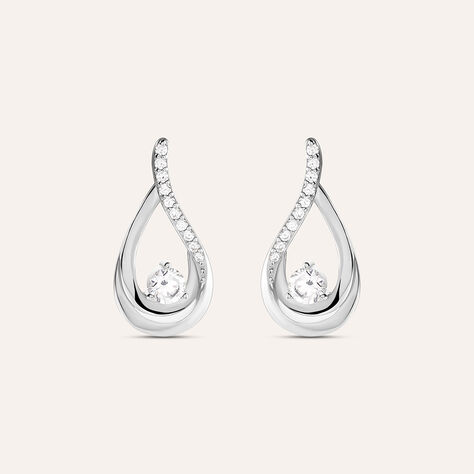 Orecchini Lobo Silver Elegance Argento Rodiato Cubic Zirconia - Orecchini a Lobo Donna | Stroili