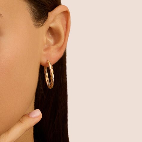 Orecchini A Cerchio Gold Essence Oro Tricolore - Orecchini a Cerchio Donna | Stroili