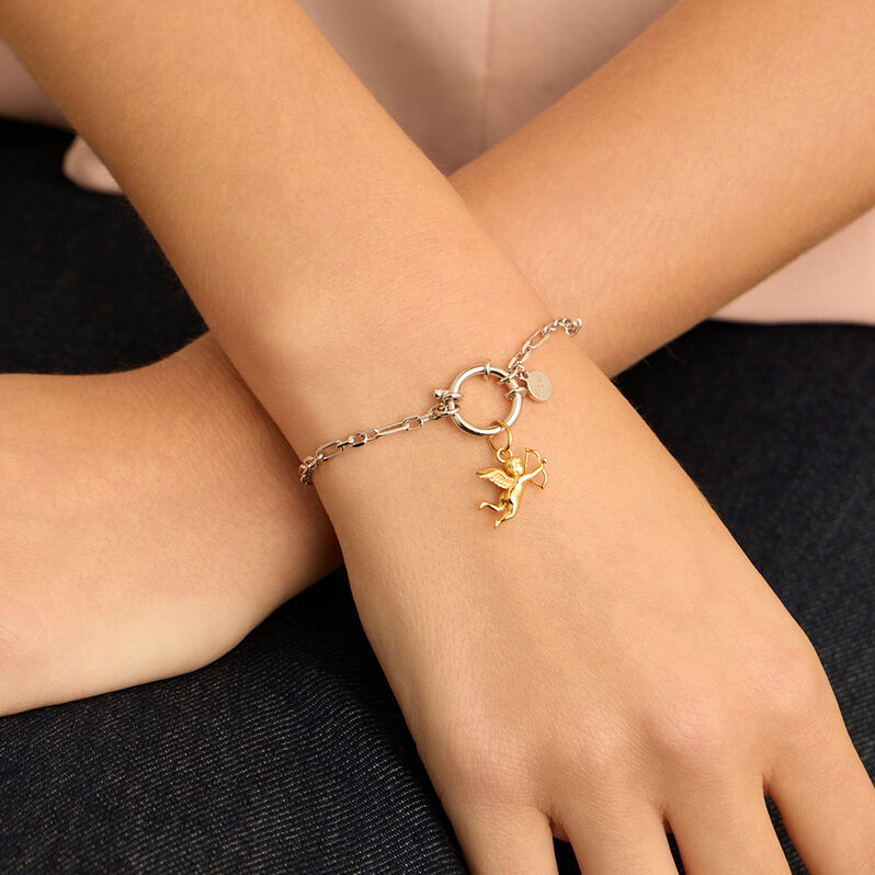 Pendente Cupido Love Beats Argento Dorato - Ciondoli Unisex | Stroili