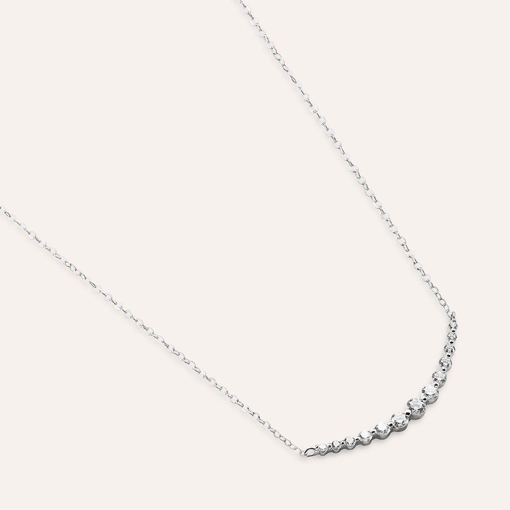 Collana Claire Oro Bianco Cubic Zirconia - Collane Donna | Stroili