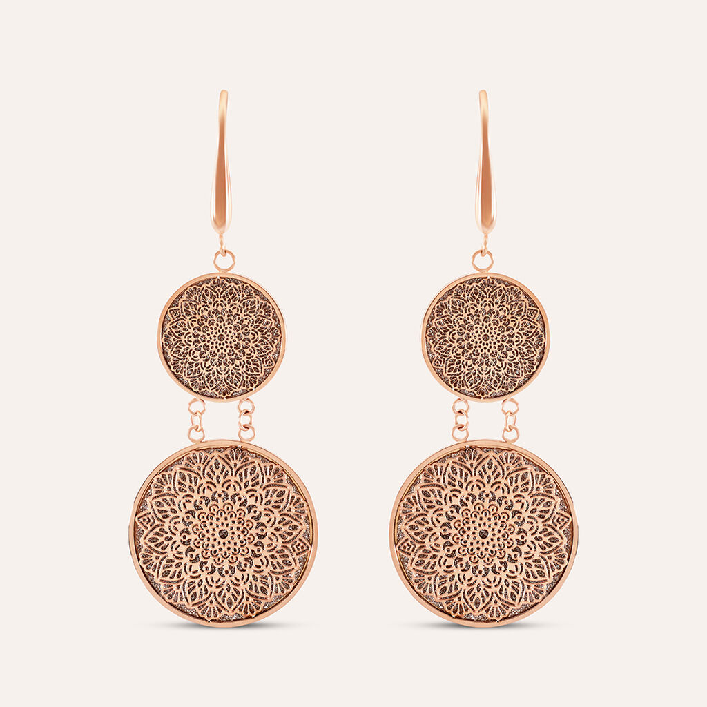 Orecchini Pendenti Aura Acciaio Rosa