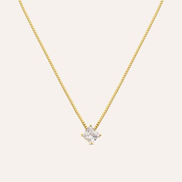 Collana Punto Luce Silver Glow Argento Dorato Cubic Zirconia