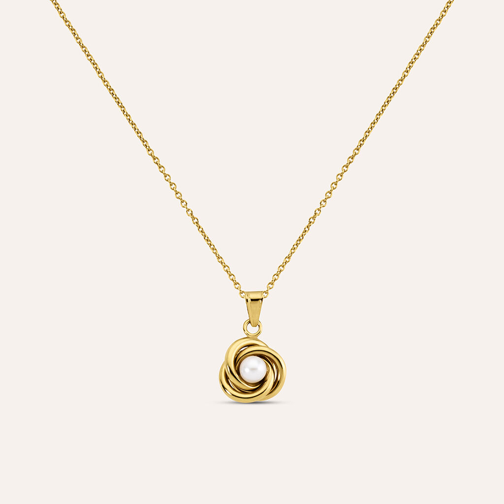 Collana Desideria Argento Nobile Dorato Perla D'Acqua Dolce