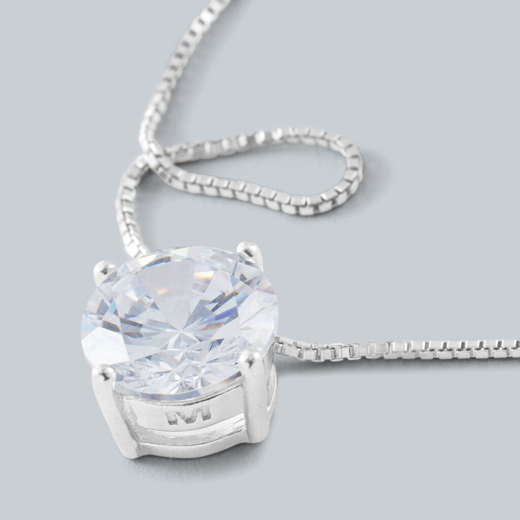 Collana Punto Luce Silver Elegance Argento Rodiato Cubic Zirconia -  Donna | Stroili