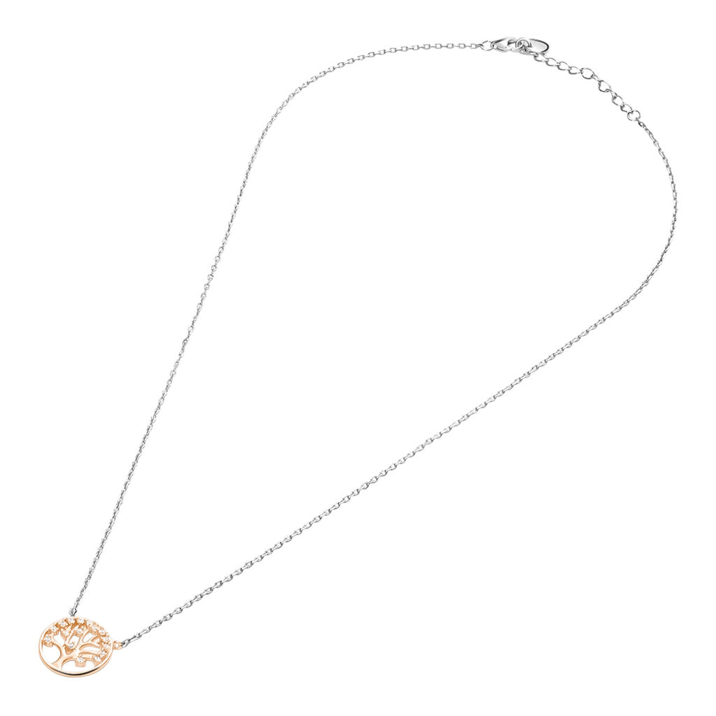 Collana Silver Moments Argento Bicolore Bianco / Rosa Cubic Zirconia - Collane Donna | Stroili