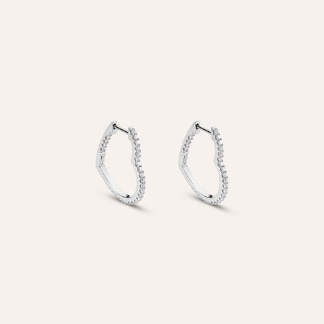 Orecchini A Cerchio Silver Shine Argento Rodiato Cubic Zirconia - Orecchini a Cerchio Donna | Stroili