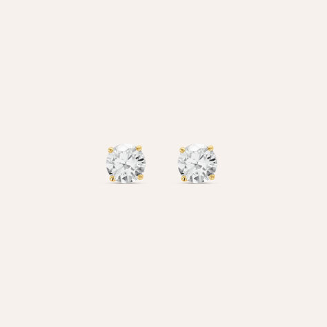 Orecchini Lobo Punto Luce Claire Oro Giallo Cubic Zirconia - Orecchini a Lobo Donna | Stroili