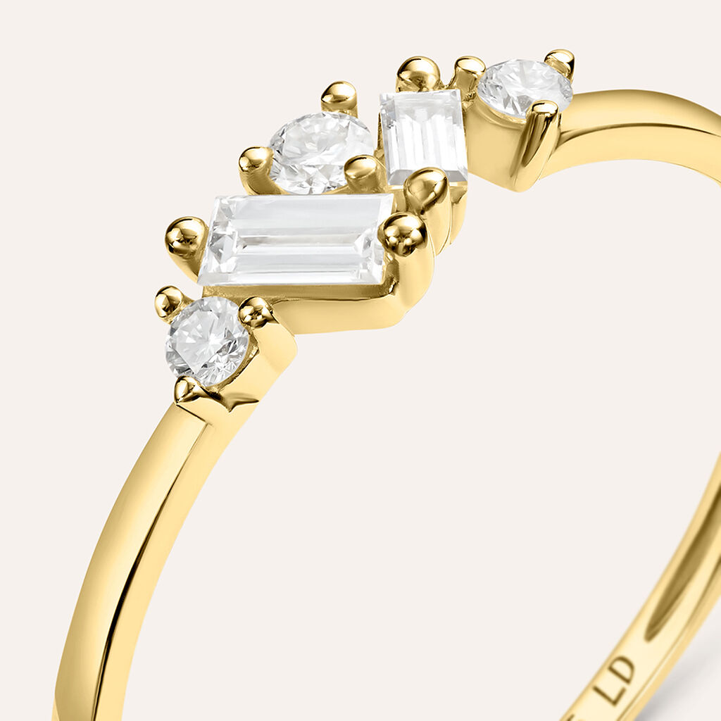 Anello Fantasia Diamade Glam Oro Giallo Diamante Lab-Grown