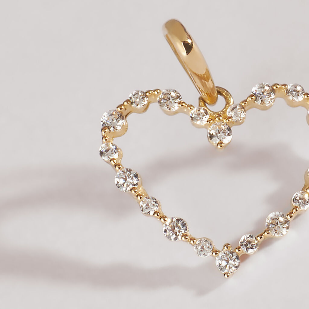 Pendente Po&egrave;me Oro Giallo Cubic Zirconia