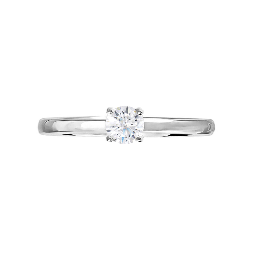 Anello Solitario Silver Elegance Argento Rodiato Cubic Zirconia - Anelli con Pietre Donna | Stroili