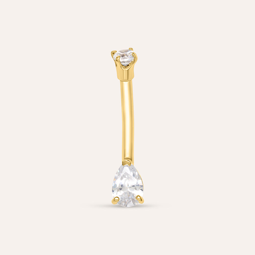 Piercing Ombelico Bon Ton Oro Giallo Cubic Zirconia