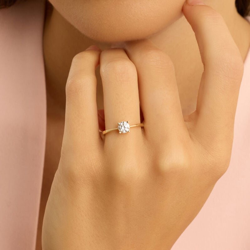 Anello Solitario Claire Oro Giallo Cubic Zirconia - Anelli con Pietre Donna | Stroili