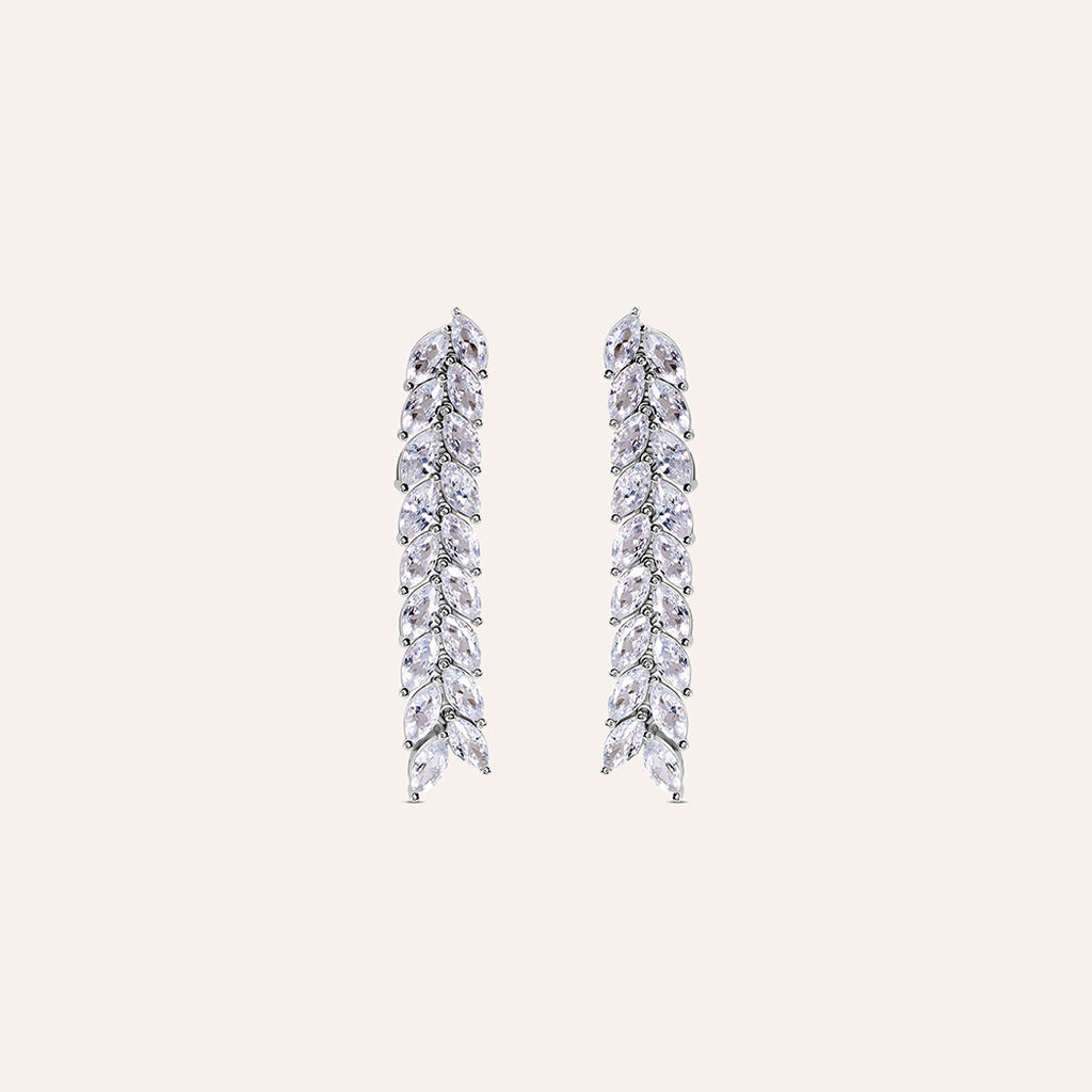 Orecchini Pendenti Tennis Silver Elegance Argento Rodiato Cubic Zirconia