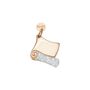 Charm in argento rosato e glitter