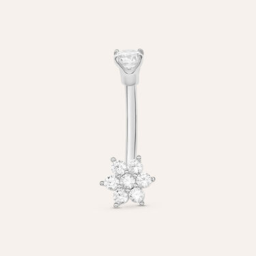 Piercing Ombelico Bon Ton Oro Bianco Cubic Zirconia