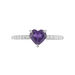 Anello Solitario Amélie Oro Bianco Ametista Cubic Zirconia - Anelli con Pietre Donna | Stroili