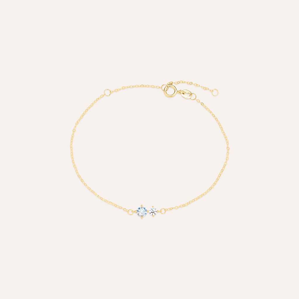 Bracciale Doppio Punto Luce Claire Oro Giallo Cubic Zirconia - Bracciali Amicizia Donna | Stroili