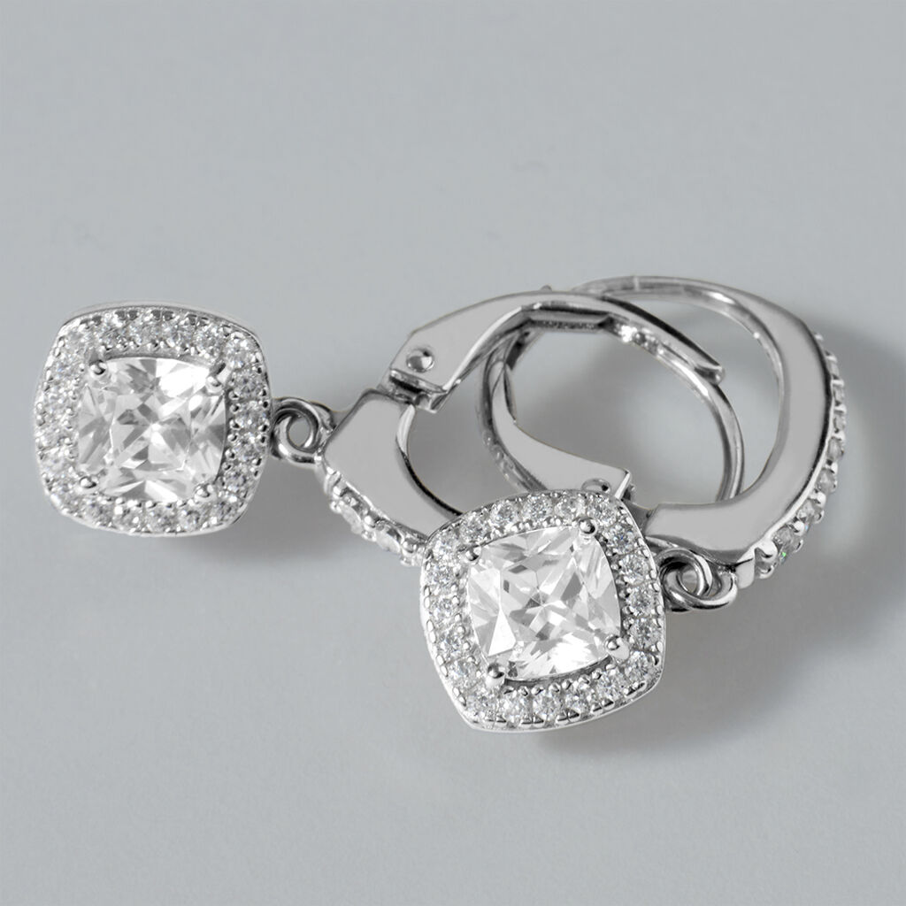 Orecchini Lobo Silver Elegance Argento Rodiato Cubic Zirconia - Orecchini a Lobo Donna | Stroili