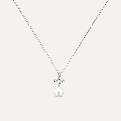 Collana Silver Pearls Argento Rodiato Perla sintentica Cubic Zirconia - Collane Donna | Stroili