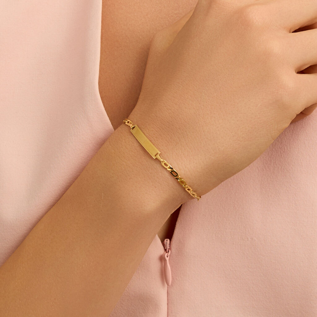 Bracciale Con Targhetta Holy Oro Giallo