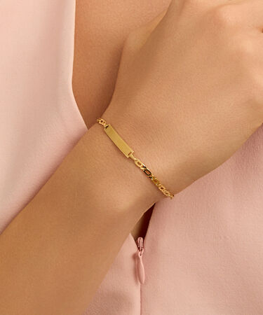 Bracciale Con Targhetta Holy Oro Giallo