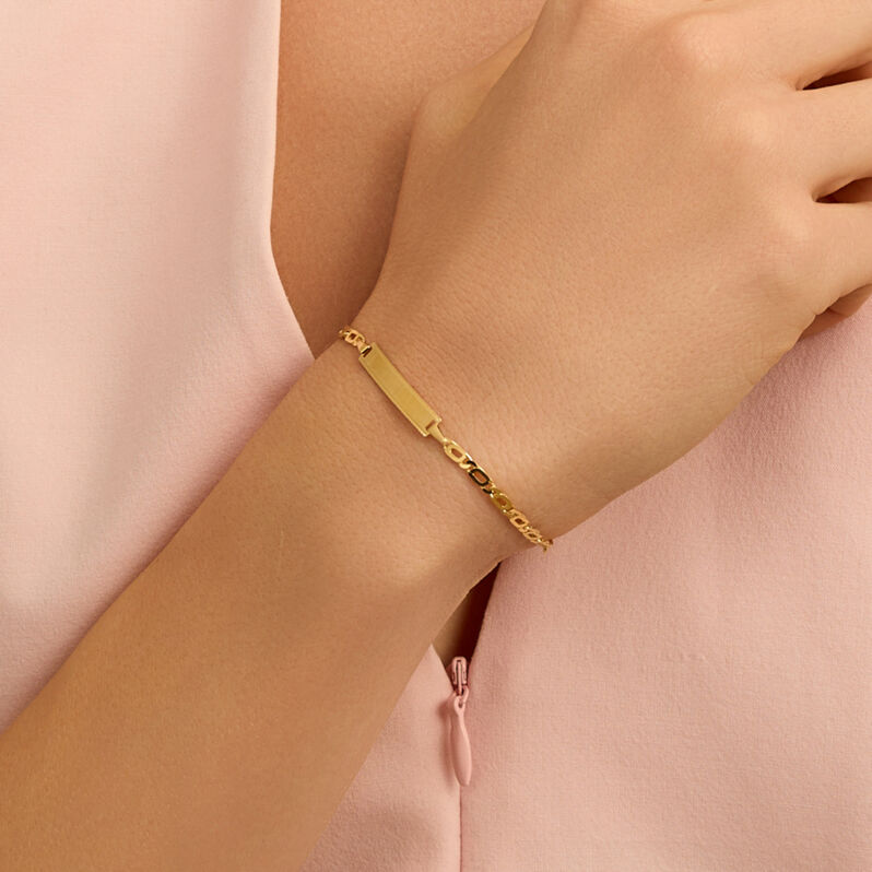Bracciale Con Targhetta Holy Oro Giallo - Bracciali con Incisione Bambino | Stroili