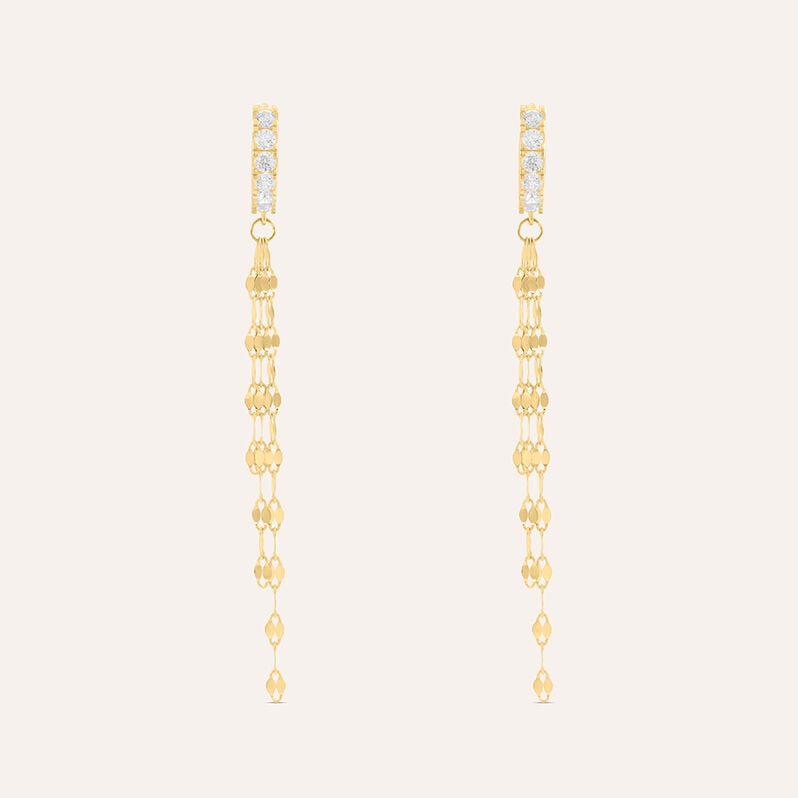 Orecchini Pendenti Claire Oro Giallo Cubic Zirconia - Orecchini Pendenti Donna | Stroili
