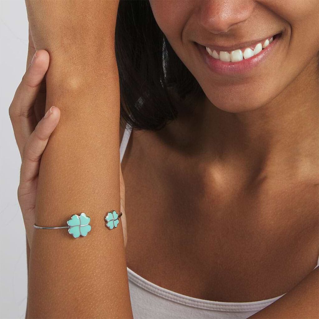 Bangle Lady Sweet Acciaio Quadrifoglio - Bracciali Donna | Stroili