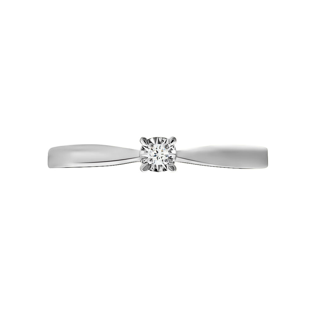 Anello Solitario Diamotion Oro Bianco Diamante