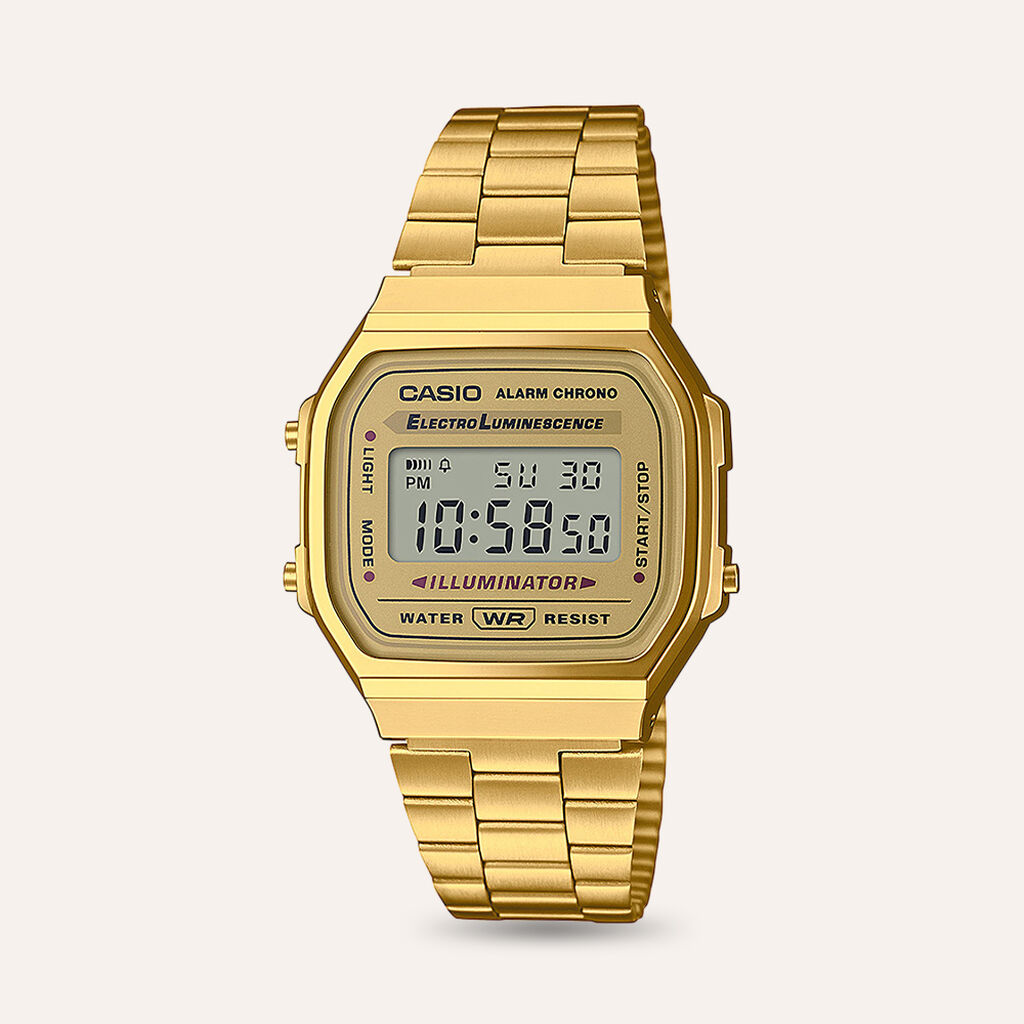 Orologio Uomo Casio G-Shock quadrante gold A168WG-9EF